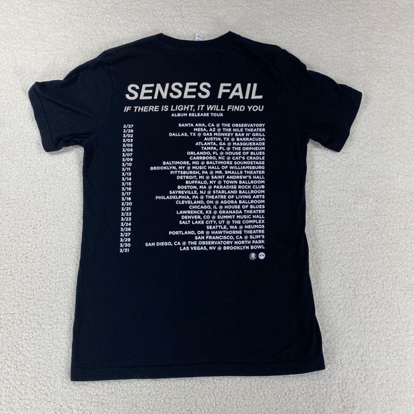 Canvas Senses Fail If‎ There Is Light, It Will Find You Adult Black T-Shirt Sz M - Picture 4 of 9